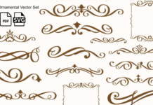 Aset Desain : Brown Ornamental Vector