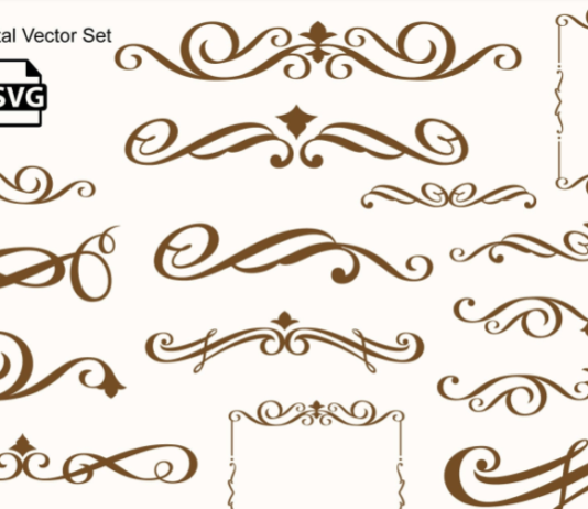 Aset Desain : Brown Ornamental Vector