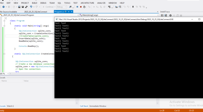 Koneksi SQLite Database pada C#