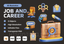 Optimalkan Proyek Desain dengan Job and Career 3D Illustration