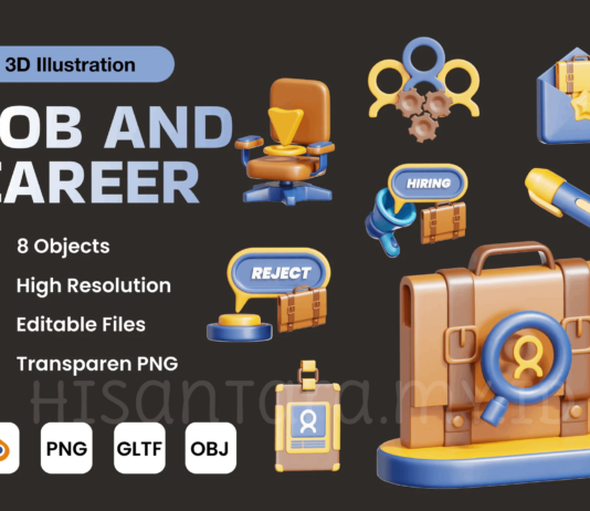 Optimalkan Proyek Desain dengan Job and Career 3D Illustration