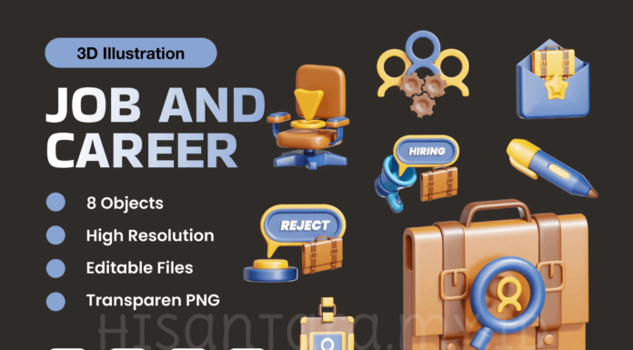 Optimalkan Proyek Desain dengan Job and Career 3D Illustration