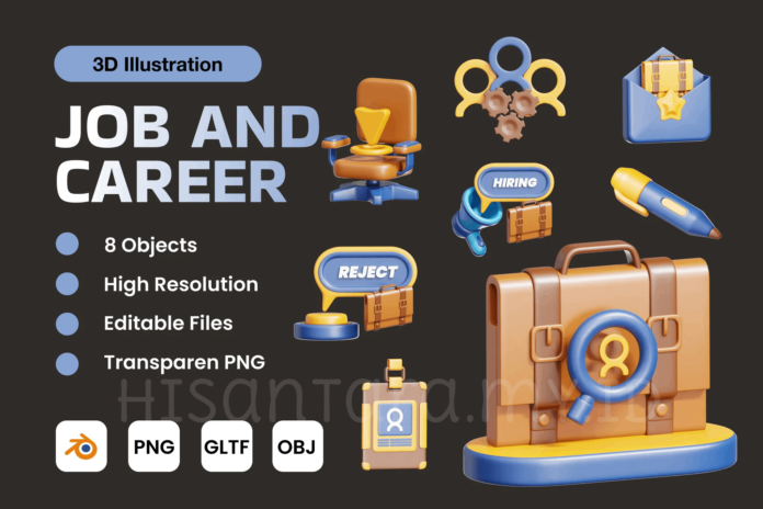 JobCaree3DIllustration_hisantara